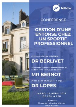 CONFERENCE SUR L'ENTORSE DE CHEVILLE CHEZ LE SPORTIF PROFESSIONNEL