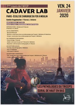 Programme Cadaver Lab AFCP 2020 tendon d'Achille